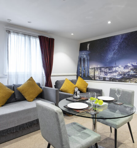 round table and graphics room